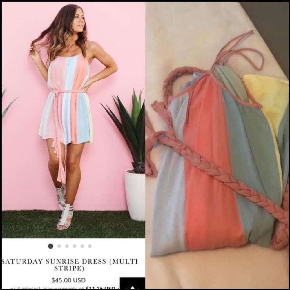 Saturday Sunrise Dress (multi stripe)